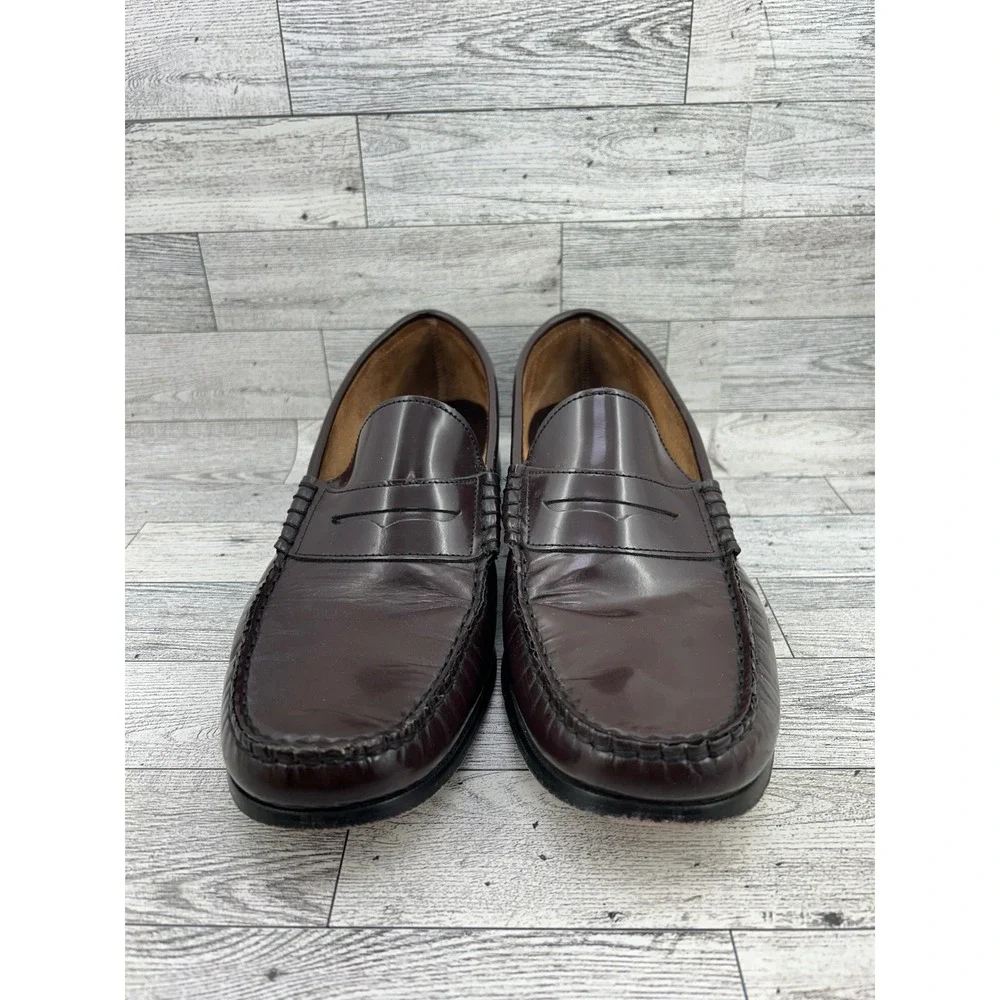 Florsheim Men 17058 Burgundy Leather Penny Loafers‎ Sz 9.5D Slip On Shoes